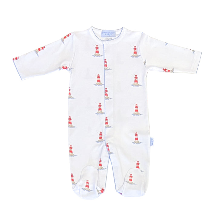 LighthouseFootedRomperNantucketBaby